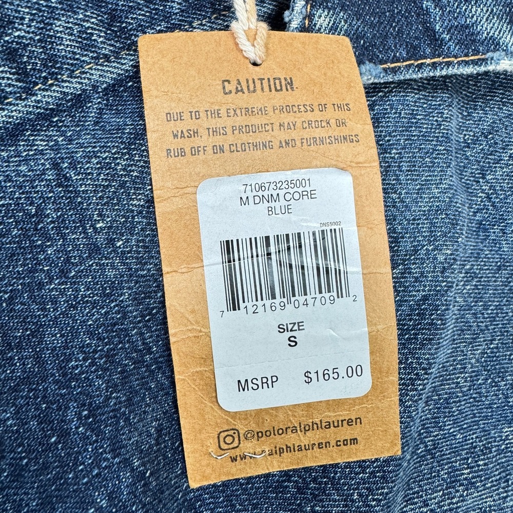 Polo Ralph Lauren Denim Core Jacket Mens Small Blue Button Front Trucker - Picture 9 of 16